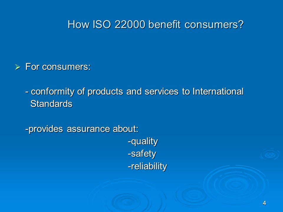 How ISO benefit consumers