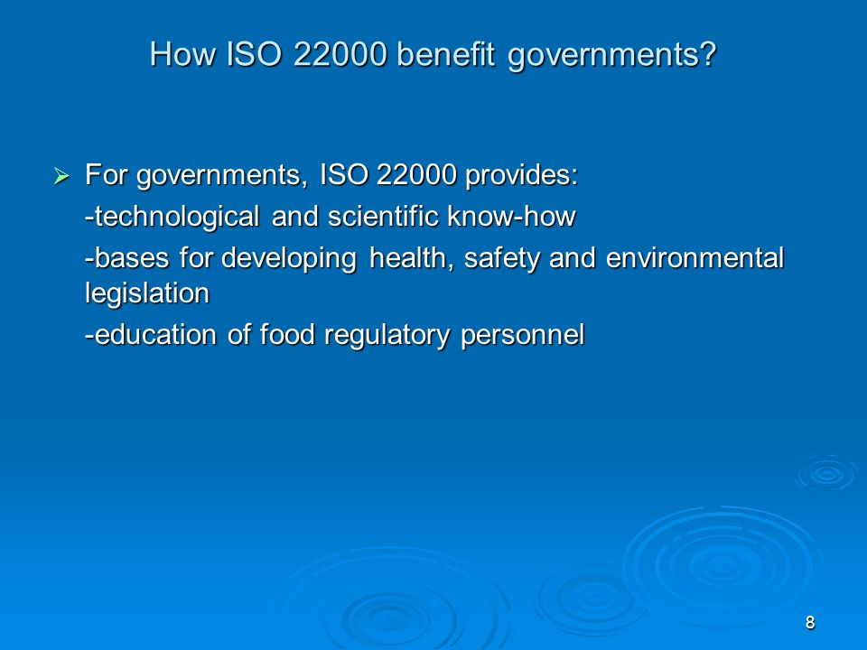How ISO benefit governments