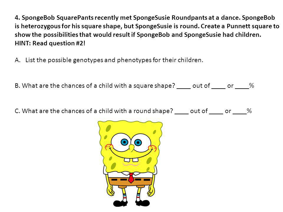 Spongebob Genetics 1 2 To Be Used With Ppt Video Online Download