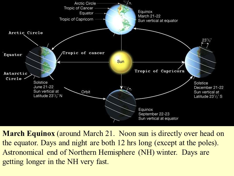 March Equinox March Equinox March Equinox Around March 21 March Equinox Around March 21 Noon Sun Is Directly Over Head On The Equator Days And Ppt Video Online Download