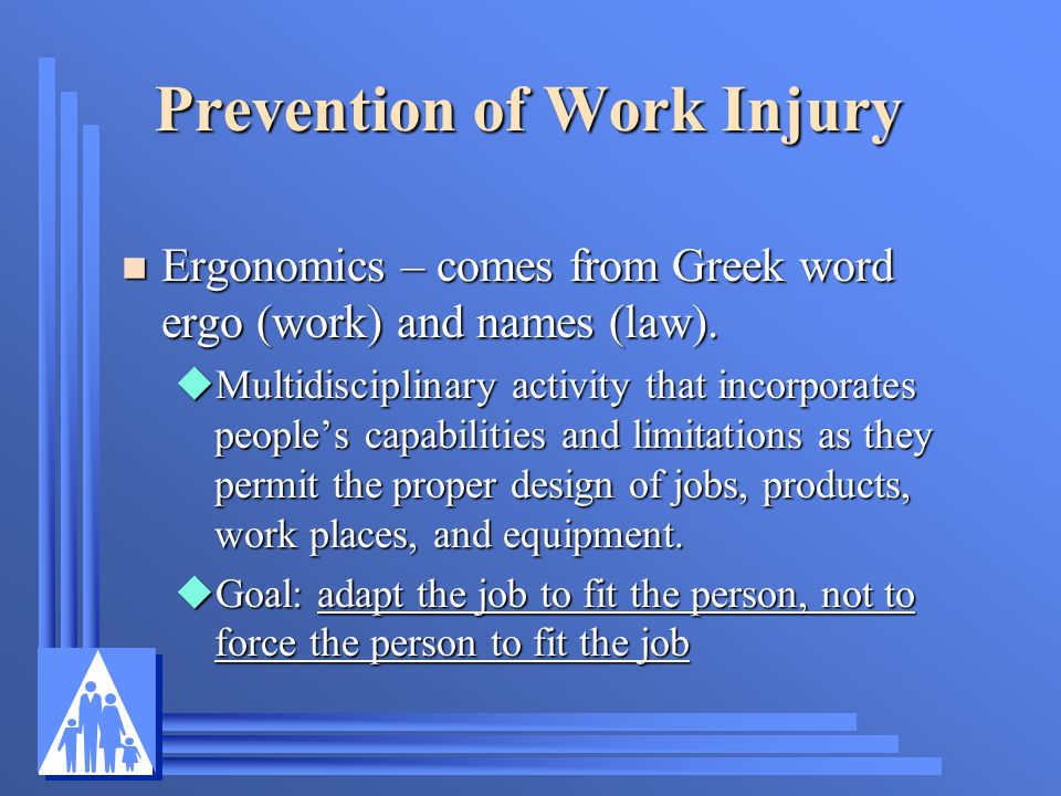 Prevention of Work Injury