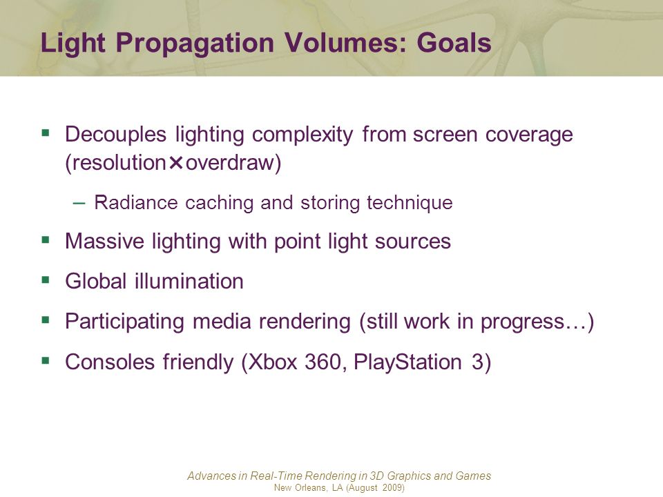 Light Propagation Volumes in CryEngine® 3 - ppt download