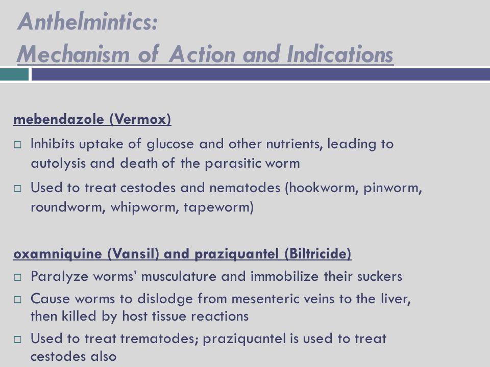 anthelmintic mode of action hpv genital warts treatment