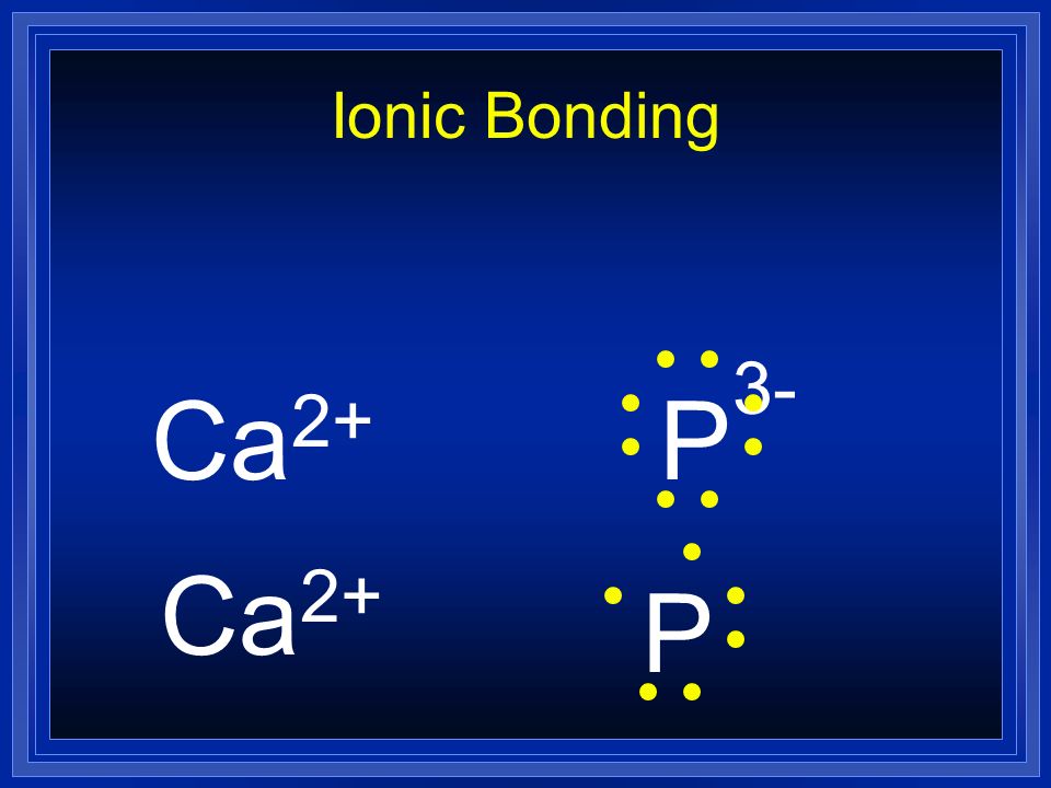 Ionic Bonding Ca2+ P3- Ca2+ P