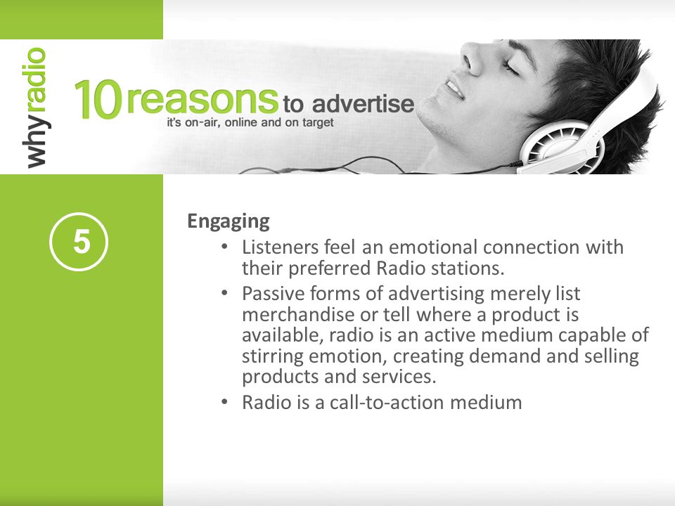 Engaging Listeners feel an emotional connection with their preferred Radio stations.