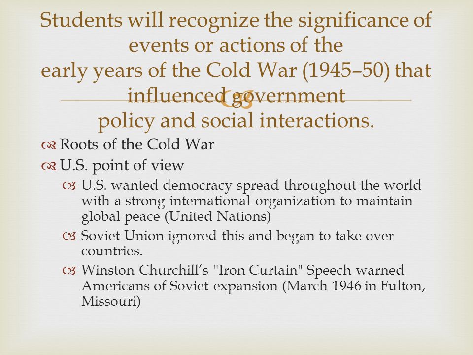 Day 9 Ss 912 A 6 10 Examine Causes Course And Consequences Of The Early Years Of The Cold War Truman Doctrine Marshall Plan Nato Warsaw Pact Ppt Video Online Download