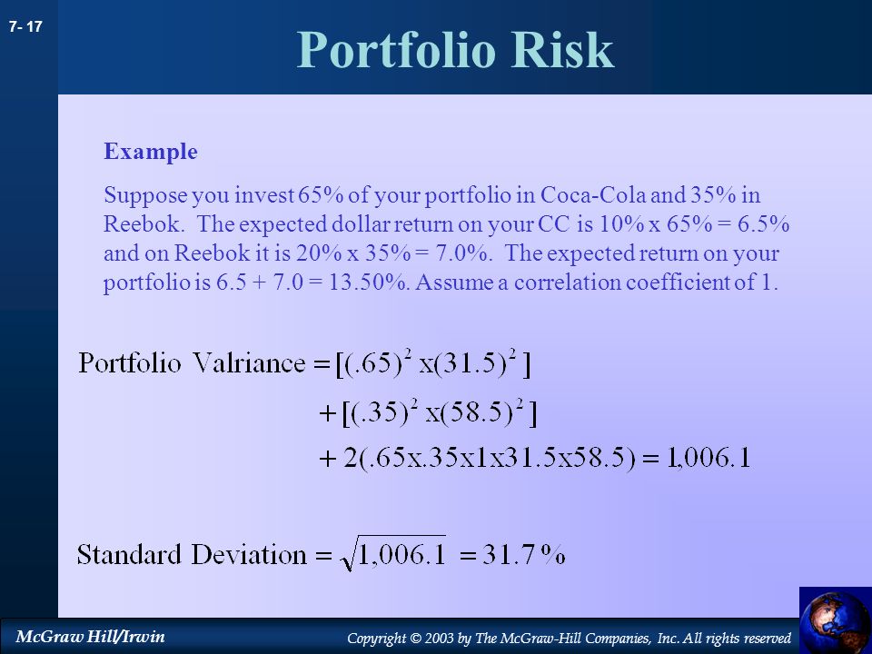 Portfolio Risk Example