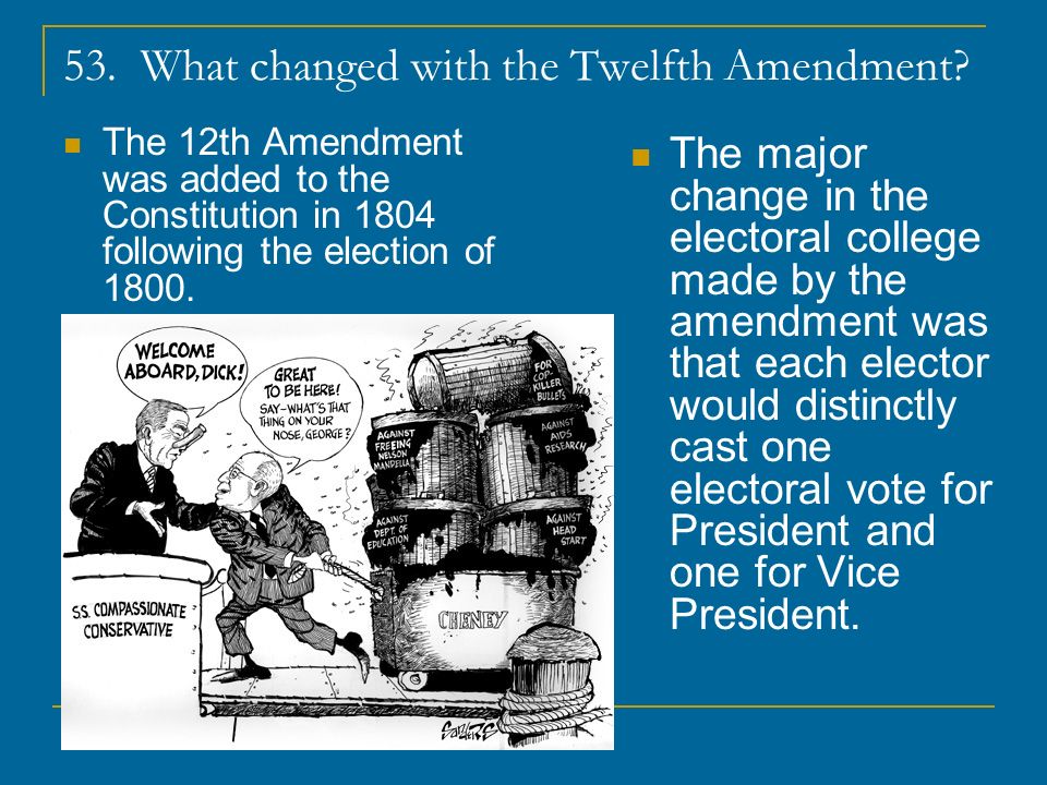 Twelfth Amendment - Periodic Presidents