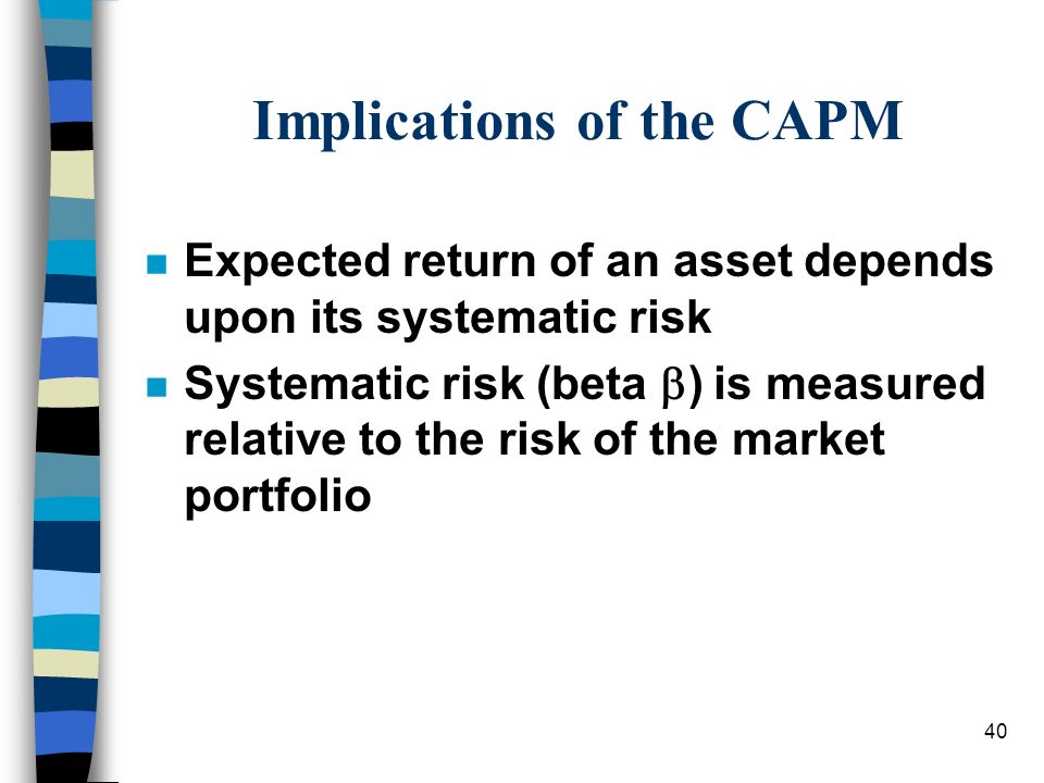Implications of the CAPM