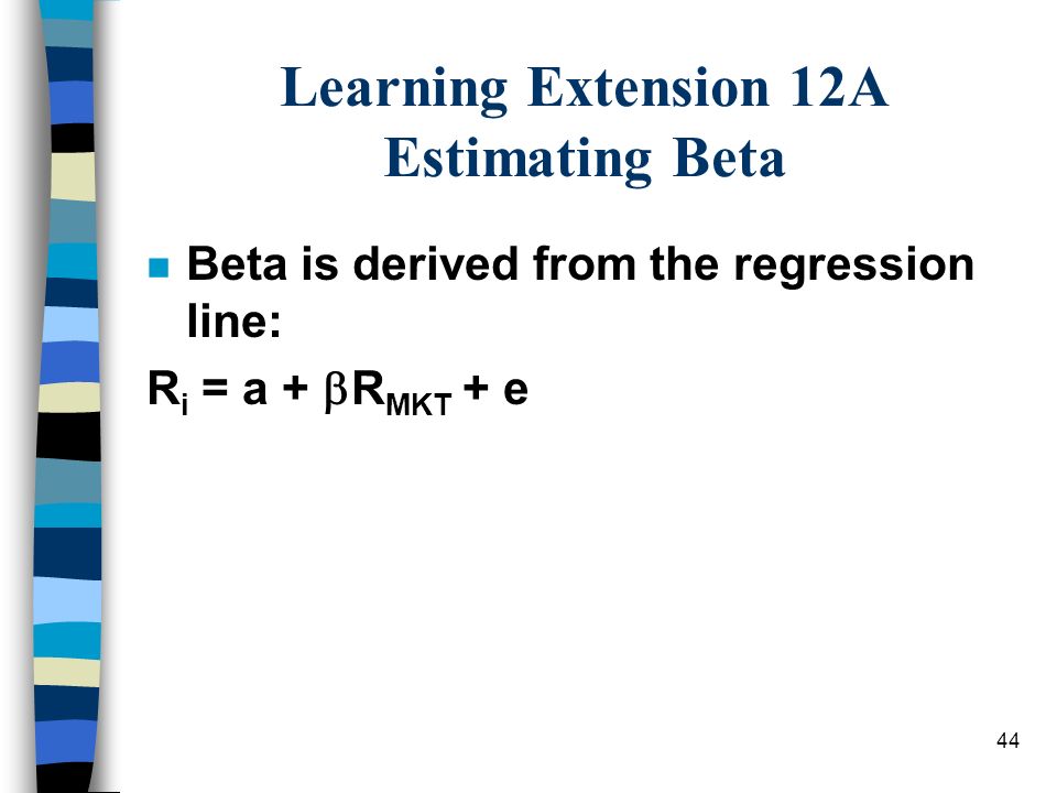 Learning Extension 12A Estimating Beta