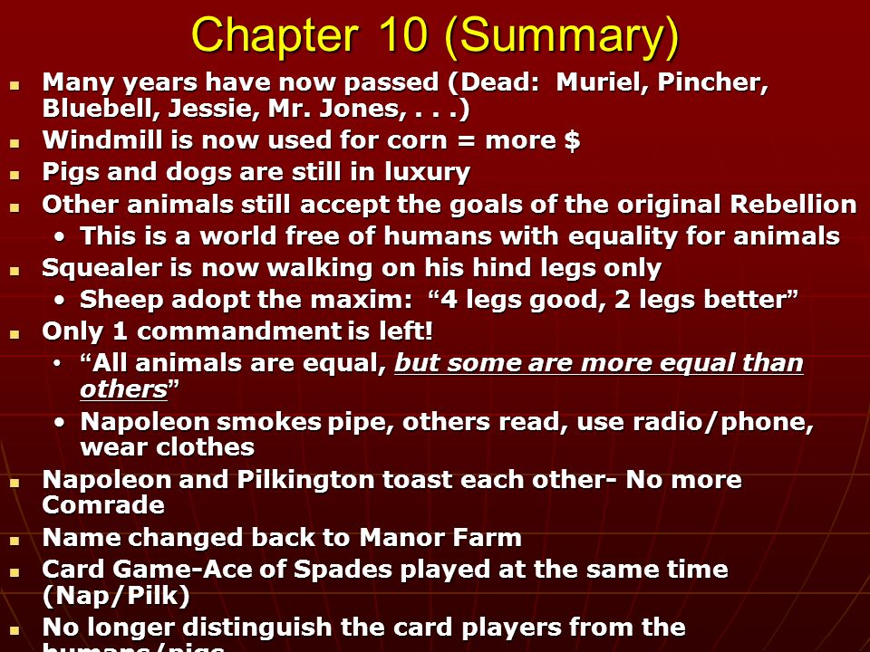 animal farm chapter 10 summary