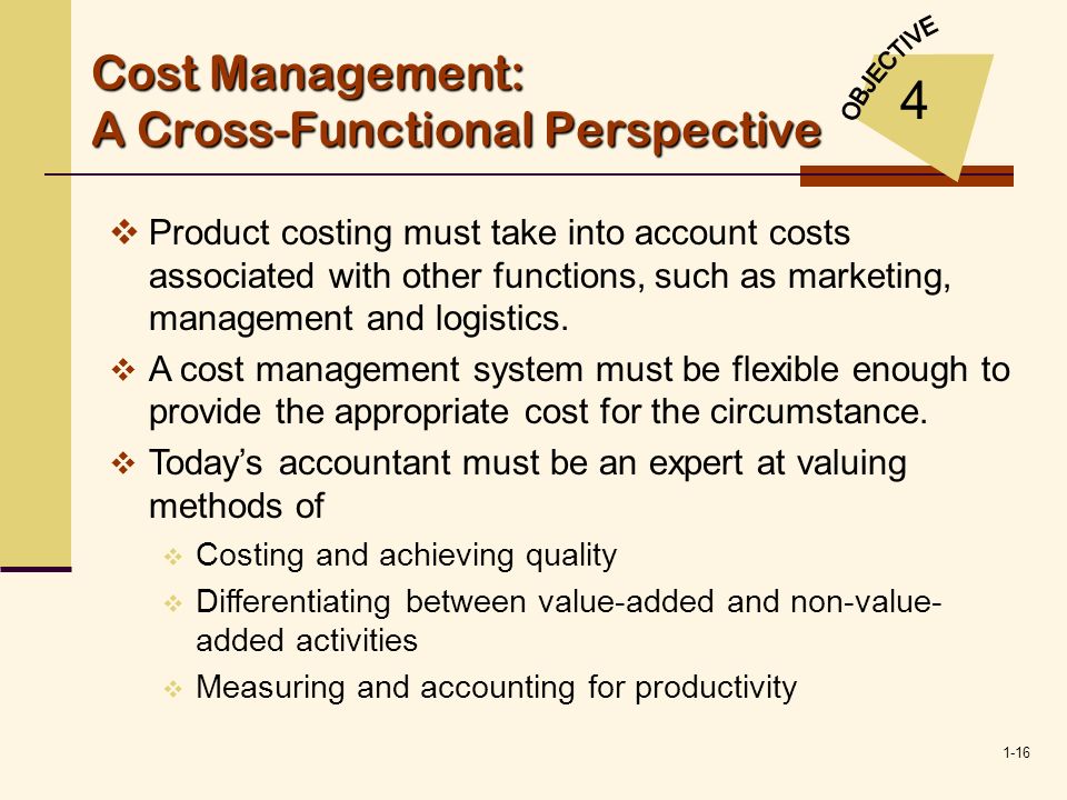 Cost Management: A Cross-Functional Perspective
