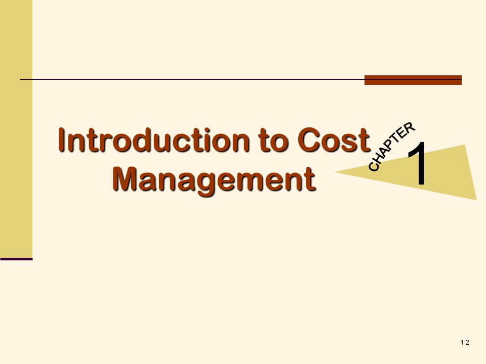 Introduction to Cost Management