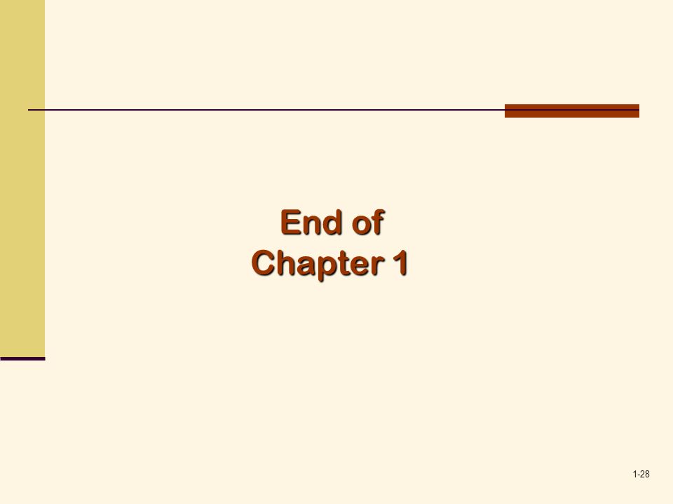 End of Chapter 1
