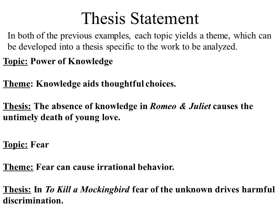 thesis statement for romeo and juliet about love