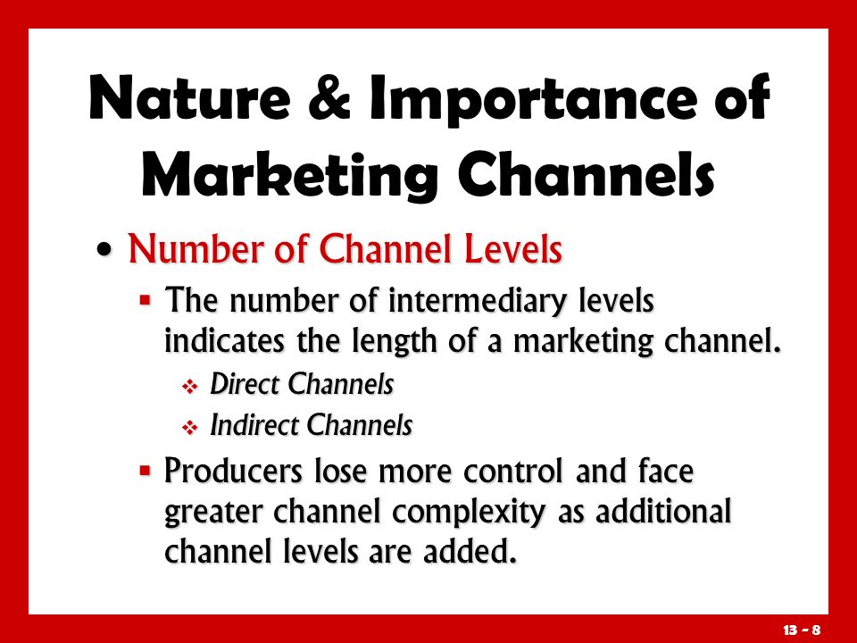 Nature & Importance of Marketing Channels