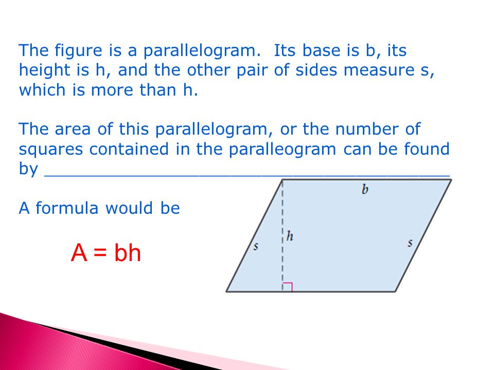 The figure is a parallelogram