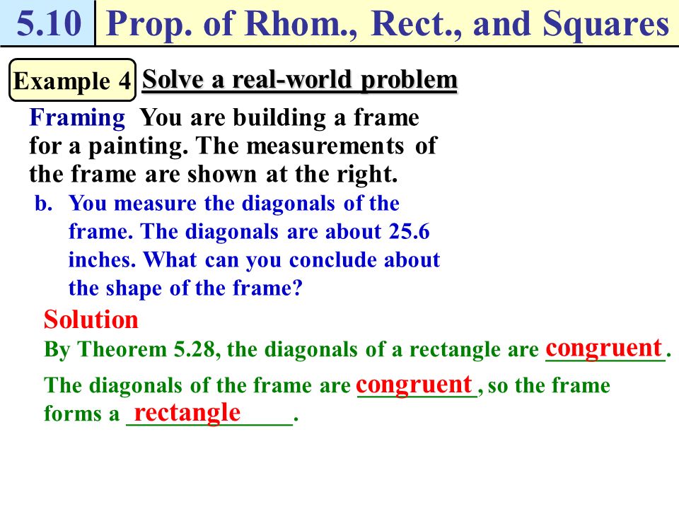 Prop. of Rhom., Rect., and Squares