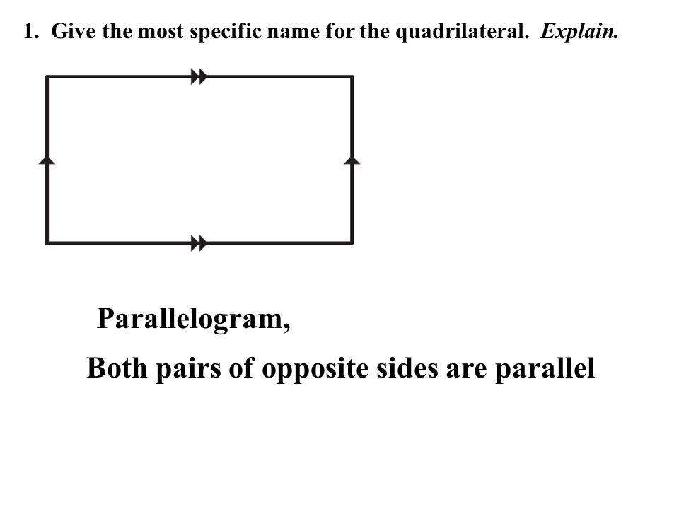 Both pairs of opposite sides are parallel