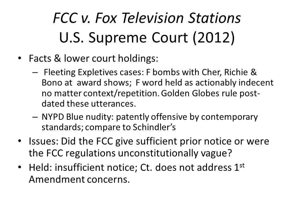 fcc v fox television stations 2012
