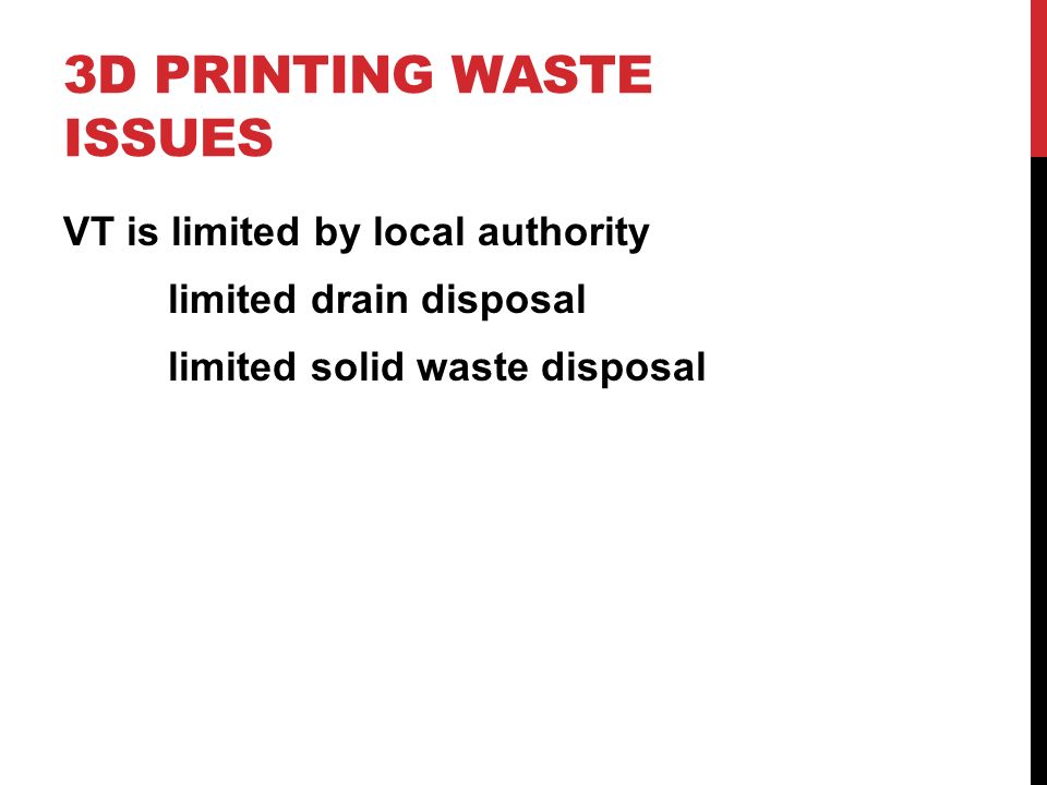 3D Printing Waste Issues