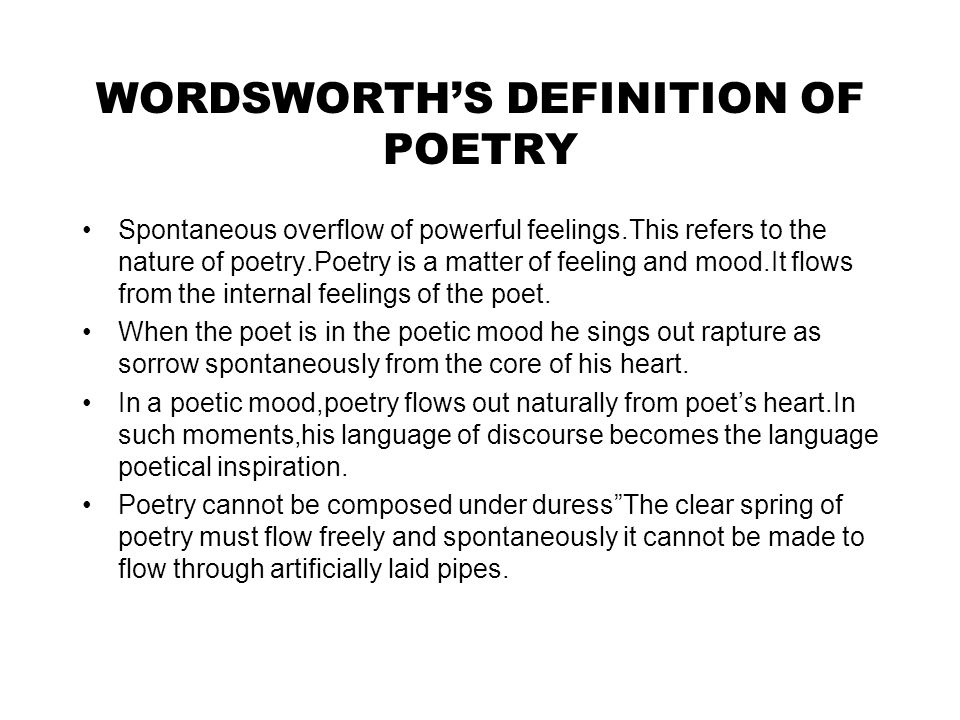 william wordsworth theory of poetry