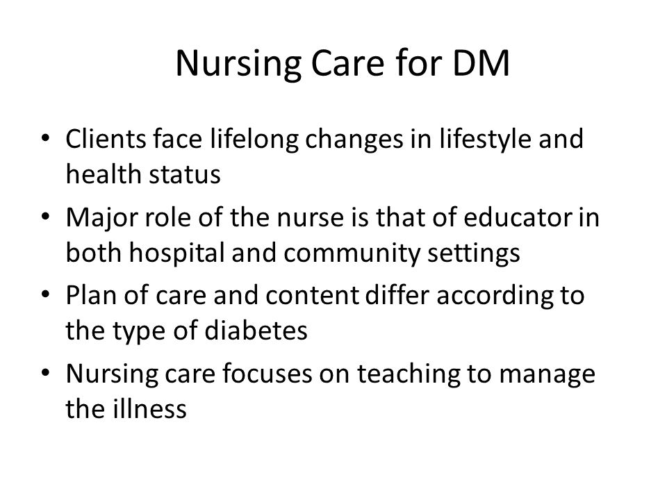 nursing care for diabetes patient in hospital