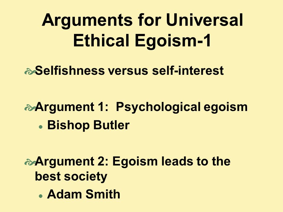 what is universal ethical egoism