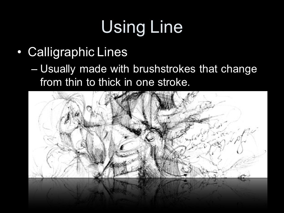 Using Line Calligraphic Lines