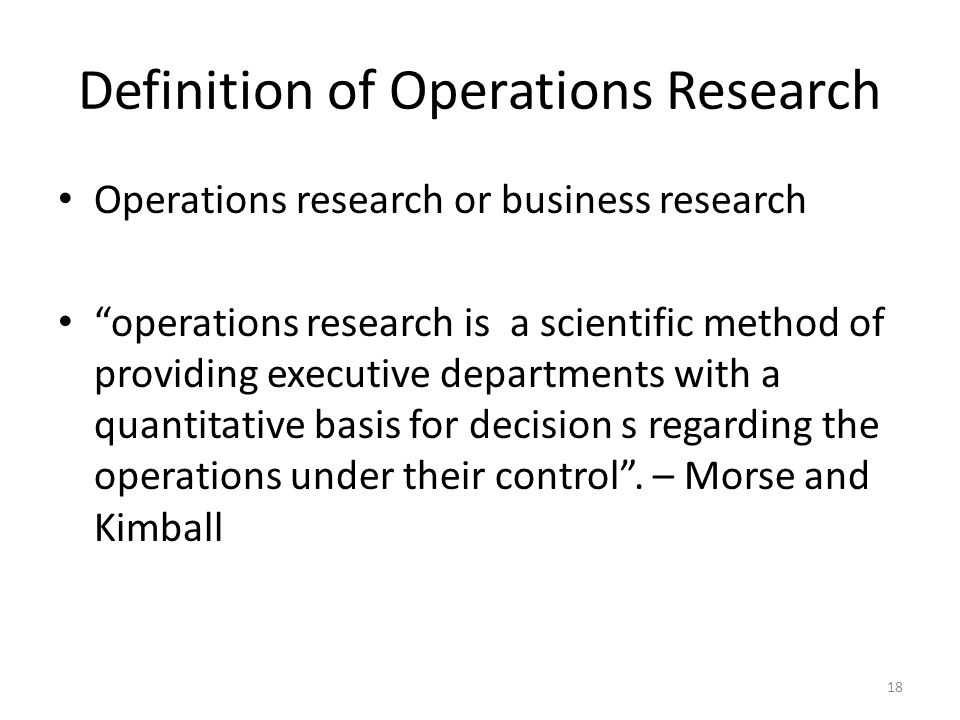 definition operational research