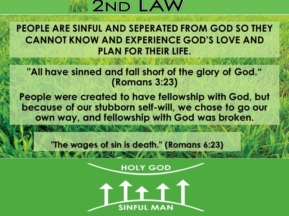 The wages of sin is death. (Romans 6:23)