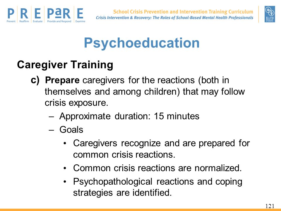 Psychoeducation Caregiver Training