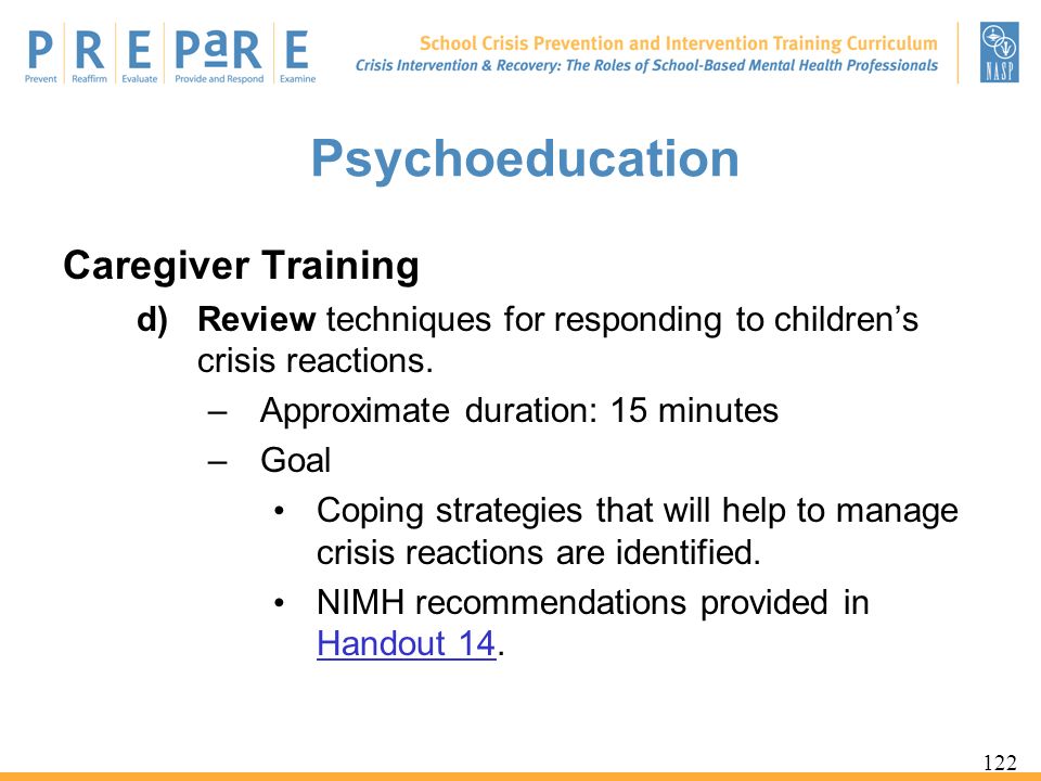 Psychoeducation Caregiver Training