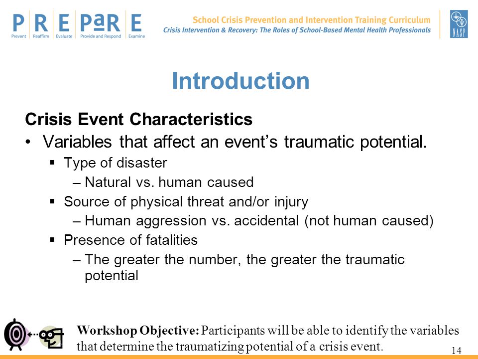 Introduction Crisis Event Characteristics
