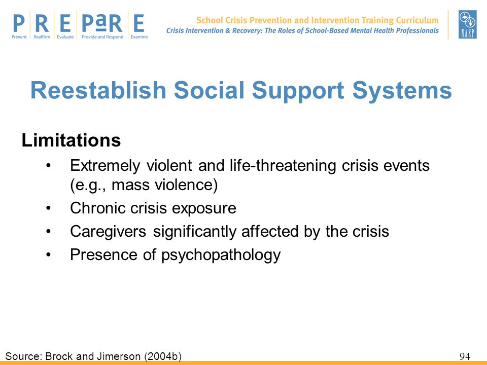 Reestablish Social Support Systems