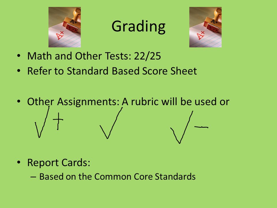 Grading Math and Other Tests: 22/25