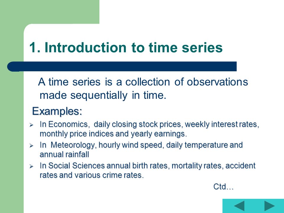 Introduction to Time Series and Forecasting 