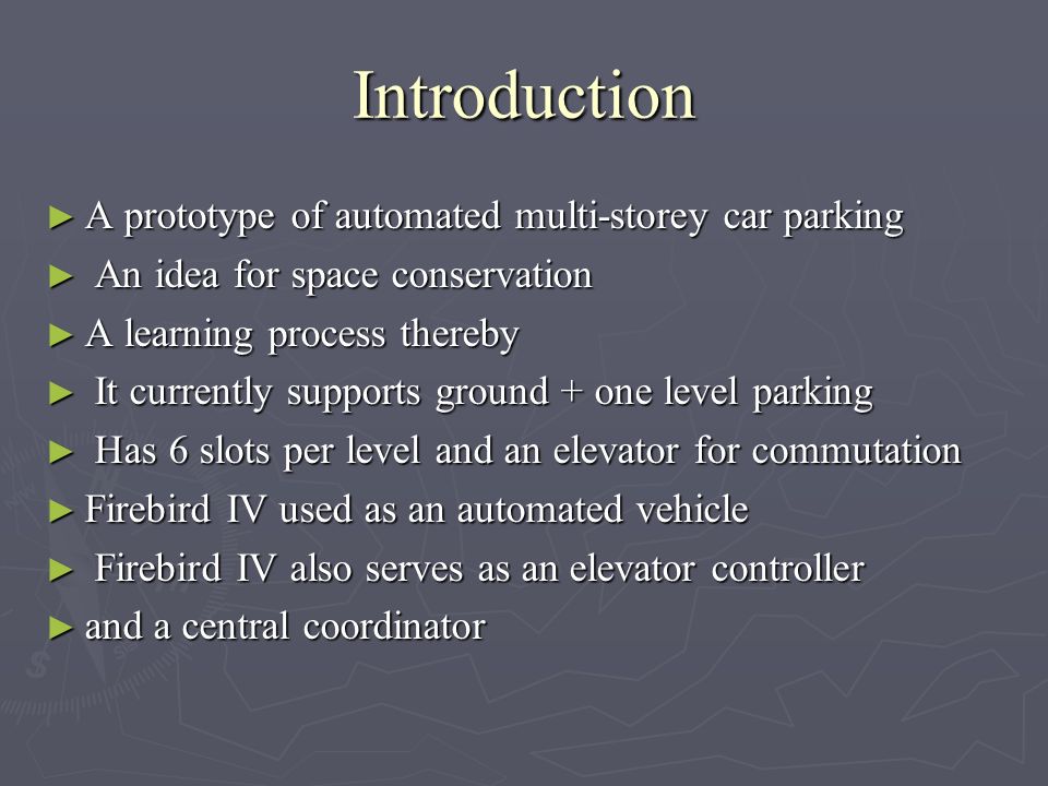 Automatic Parking System Ppt Video Online Download