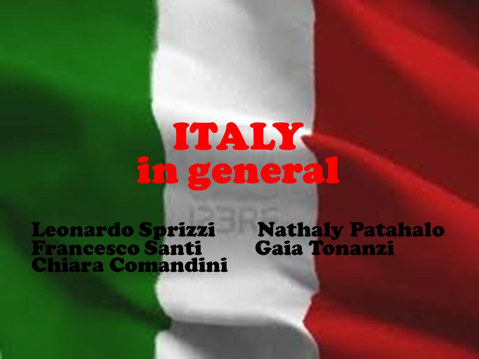 ITALY in general Leonardo Sprizzi Nathaly Patahalo