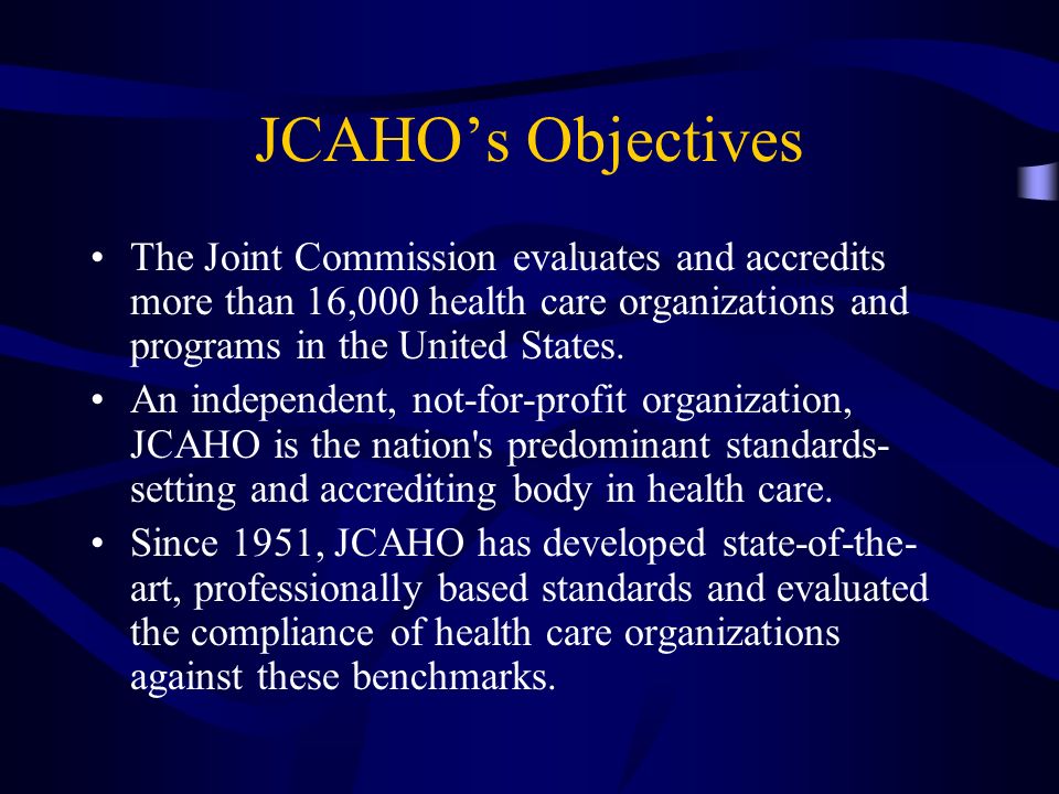 Jcaho Charting Requirements