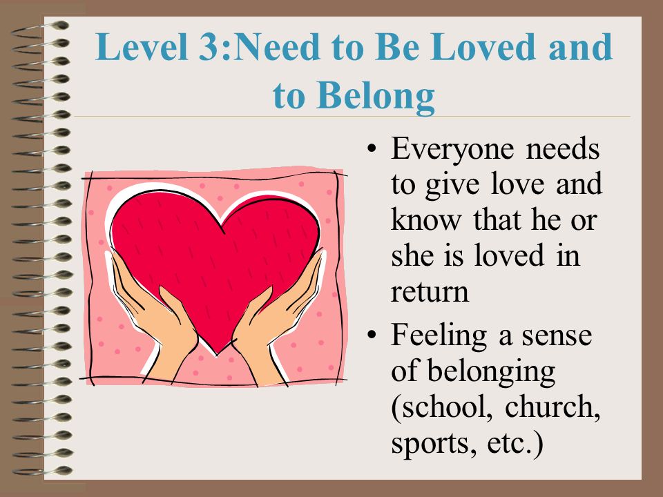 Level 3:Need to Be Loved and to Belong