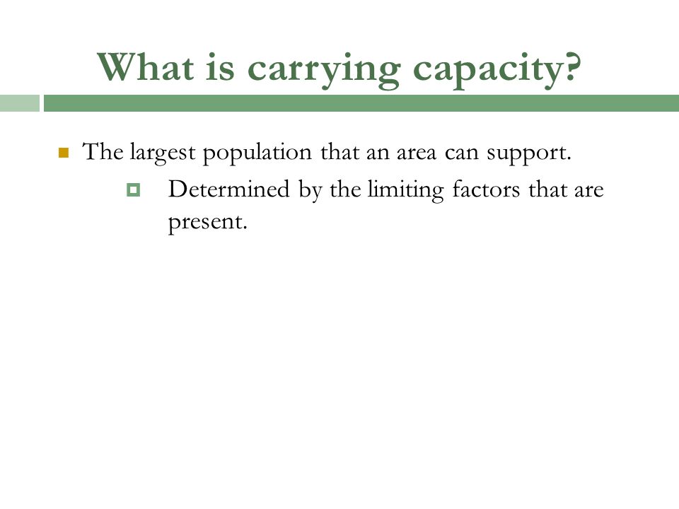 What is carrying capacity