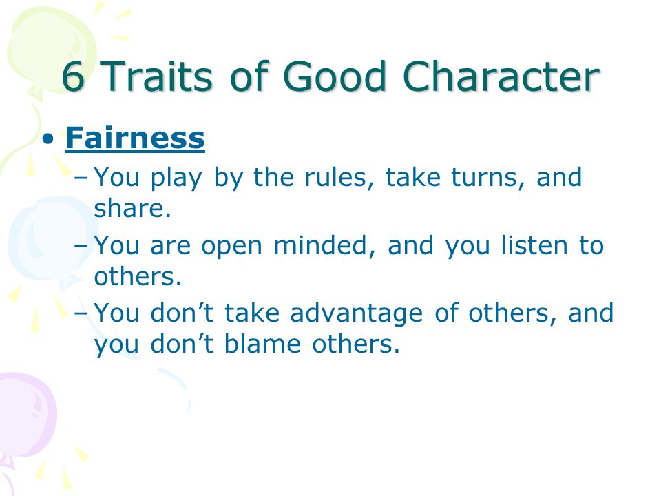 6 Traits of Good Character