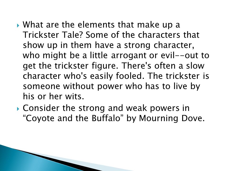 Writing A Trickster Tale - Ppt Download