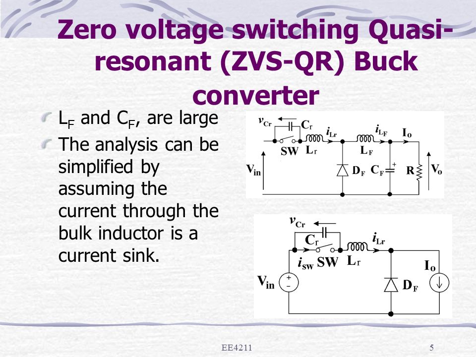 Zero Voltage Switching Quasi-resonant Converters - ppt download