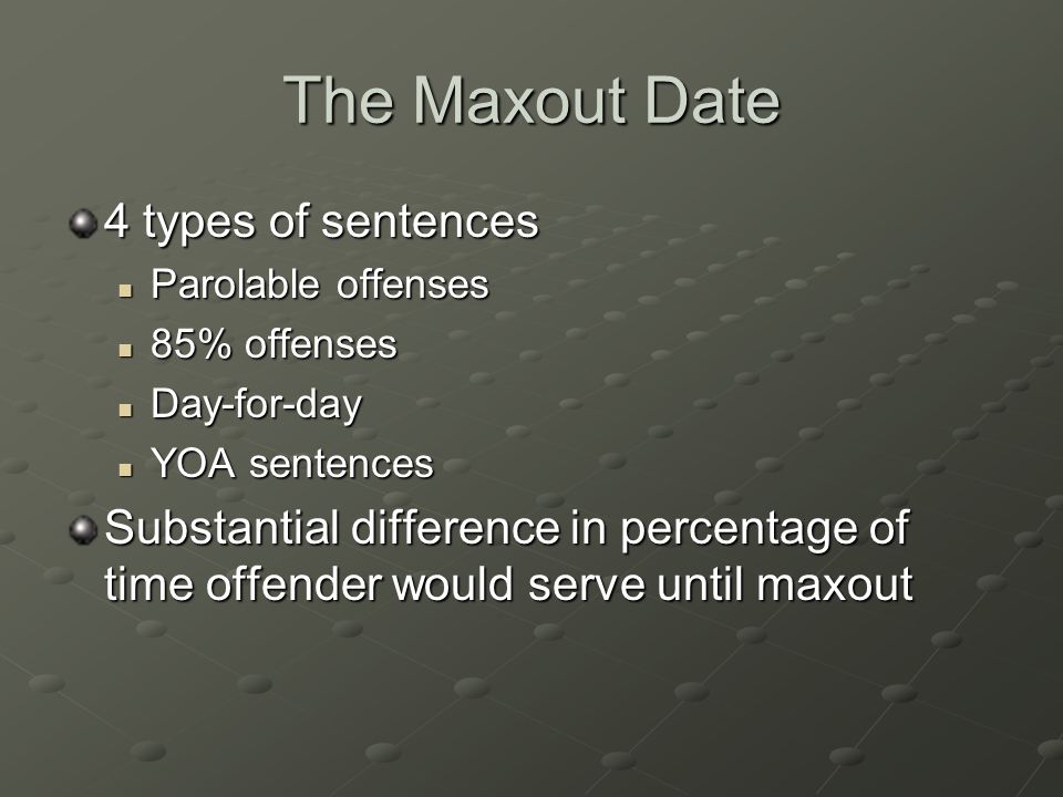 The Maxout Date 4 types of sentences