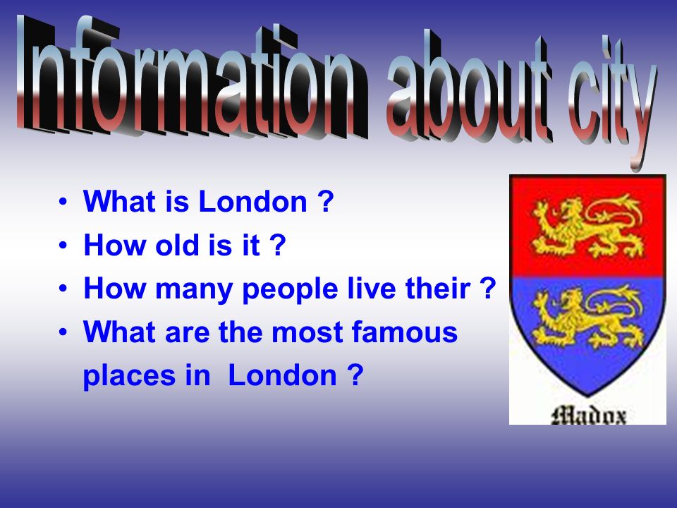 Information about city