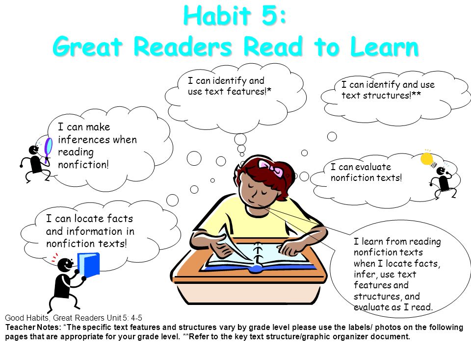 Habit 5: Great Readers Read to Learn