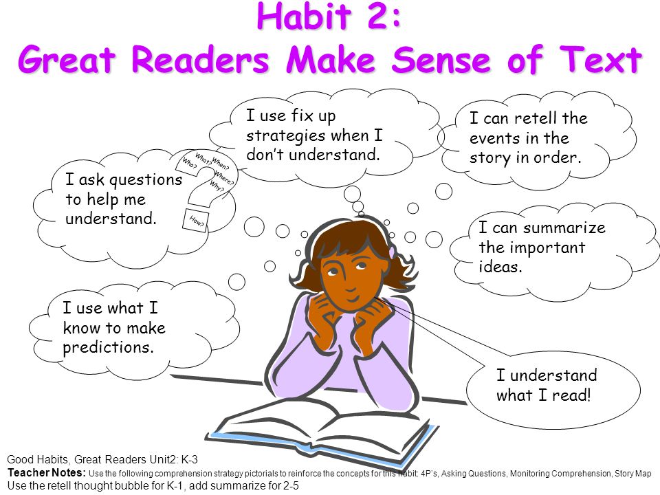 Habit 2: Great Readers Make Sense of Text
