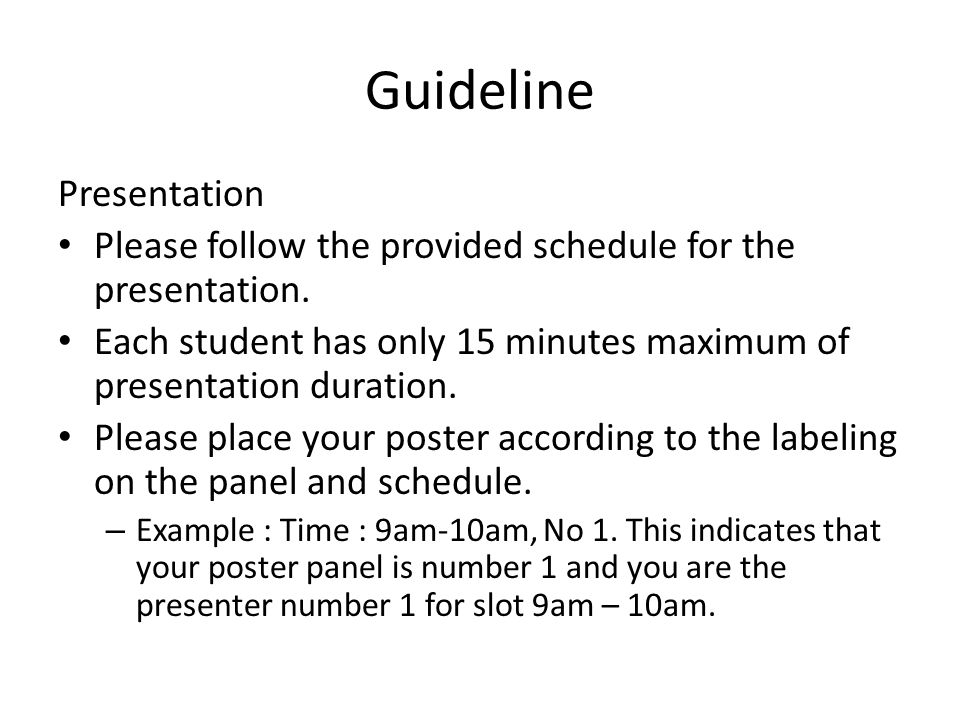 Guideline Presentation